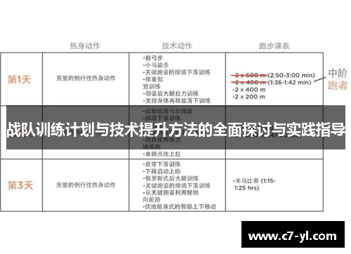 战队训练计划与技术提升方法的全面探讨与实践指导